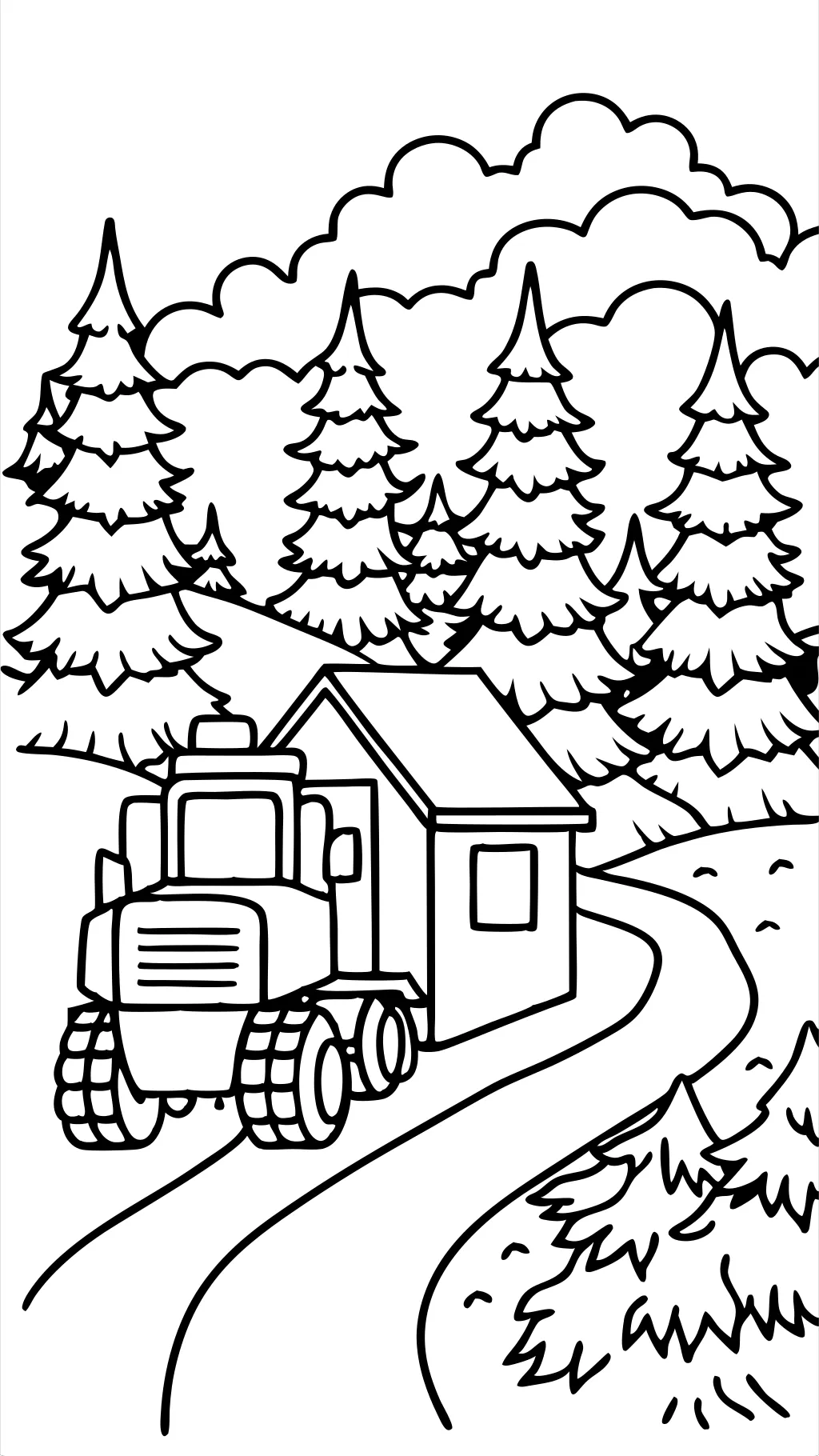 snow plow coloring page